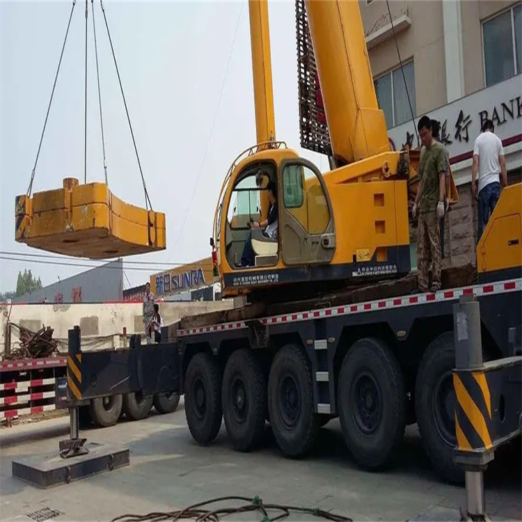 黄冈当地吊车出租|机器吊装|75吨|工厂搬迁服务